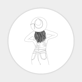 Cowgirl Line artwork Magnet